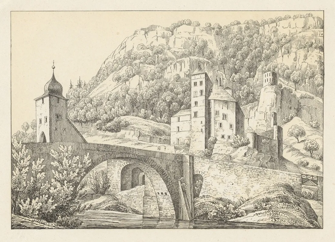 St Moritz by Johann Friedrich Wagner - Canvas Print