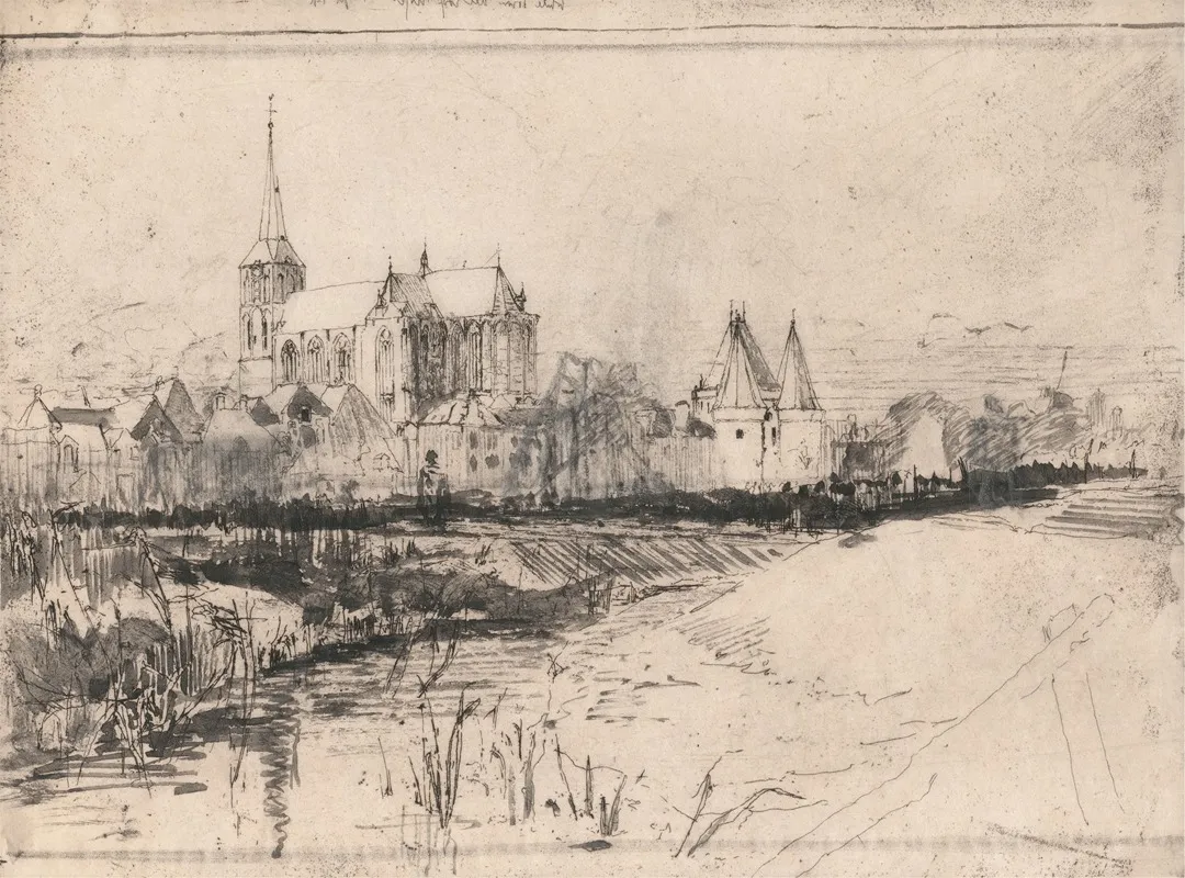 St Osyth Church by Sir Frank Short - Canvas Print