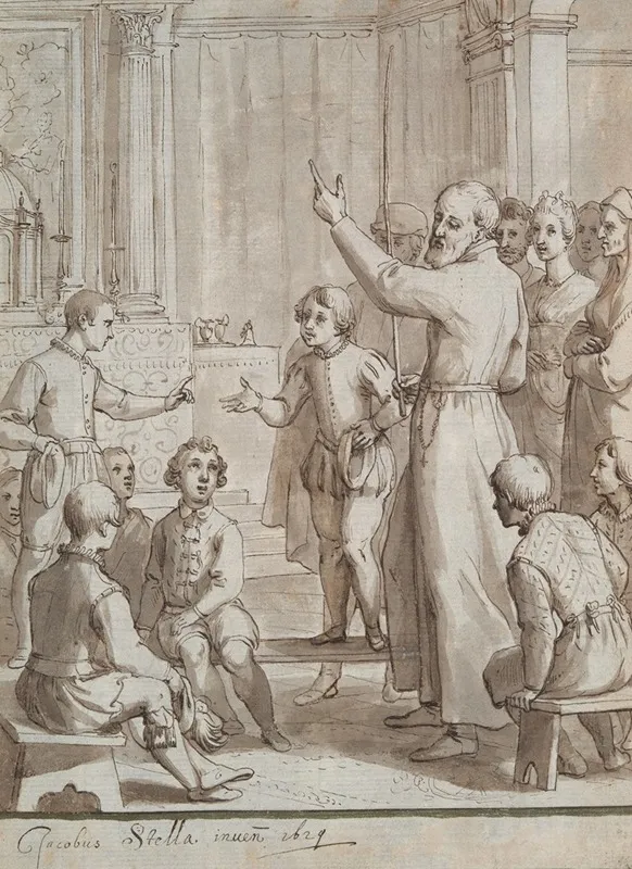St Philip As A Tutor by Jacques Stella - Canvas Print