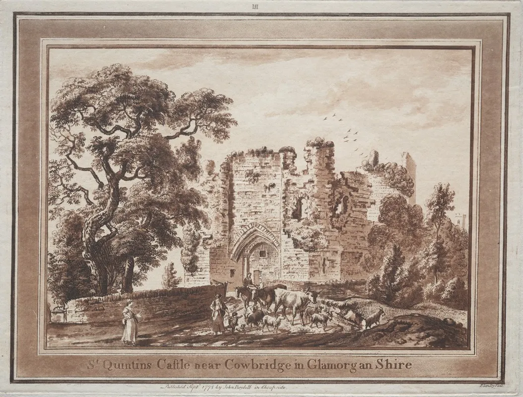 St Quintins Castle Near Cowbridge In Glamorganshire
