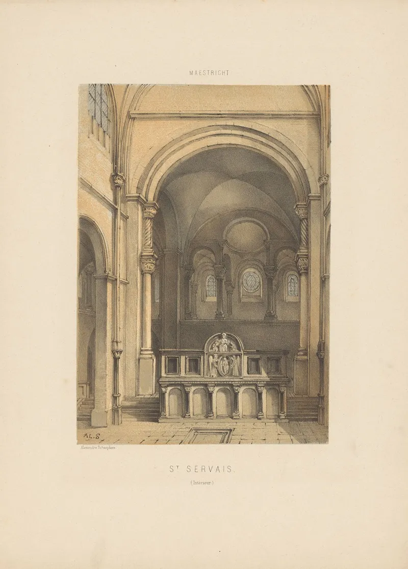 St Servais Interieur by Alexander Schaepkens - Canvas Print