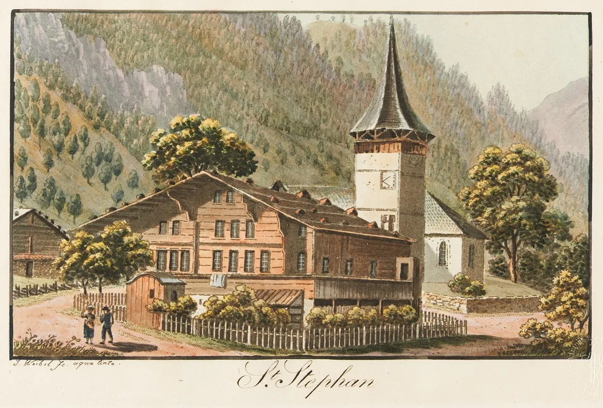 St Stephan by Jakob Samuel Weibel - Canvas Print