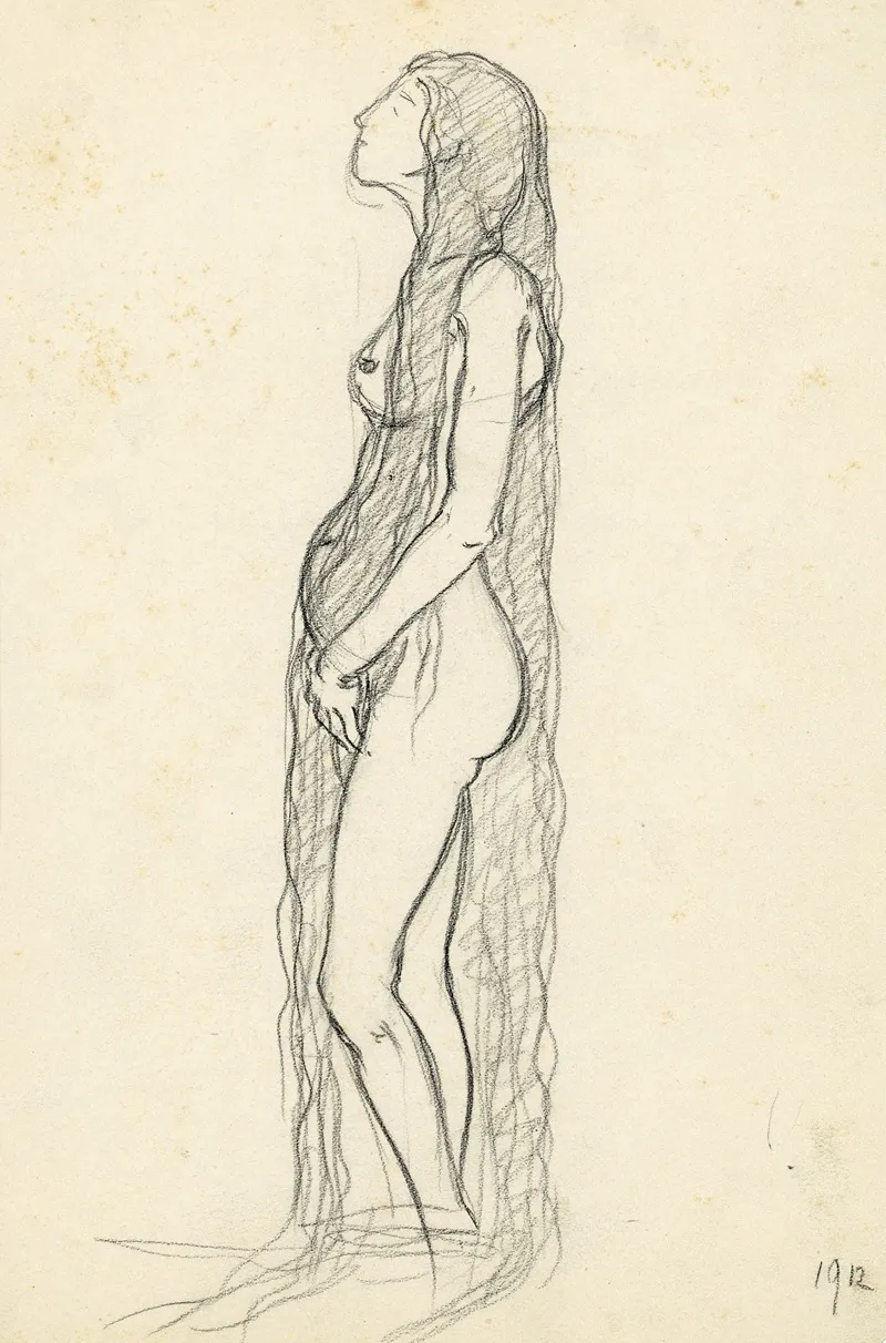 Staande Figuur 16 by Albert Daenens - Canvas Print