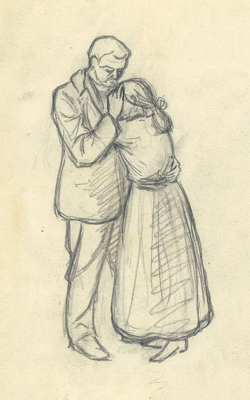 Staande Figuur 17 by Albert Daenens - Canvas Print