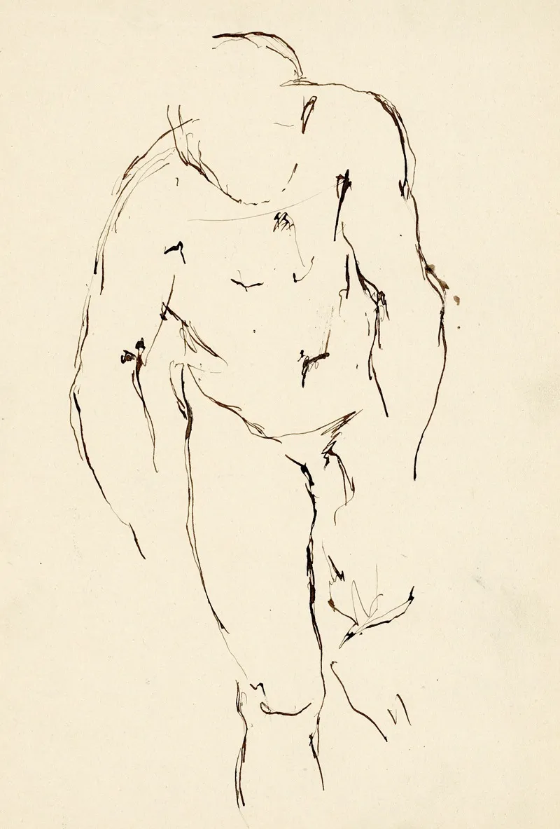 Staande Figuur 18 by Albert Daenens - Canvas Print