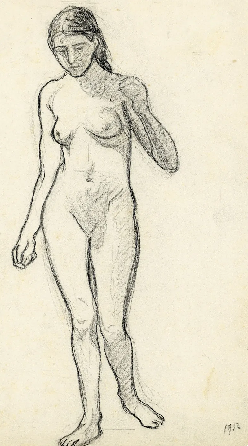 Staande Figuur 22 by Albert Daenens - Canvas Print