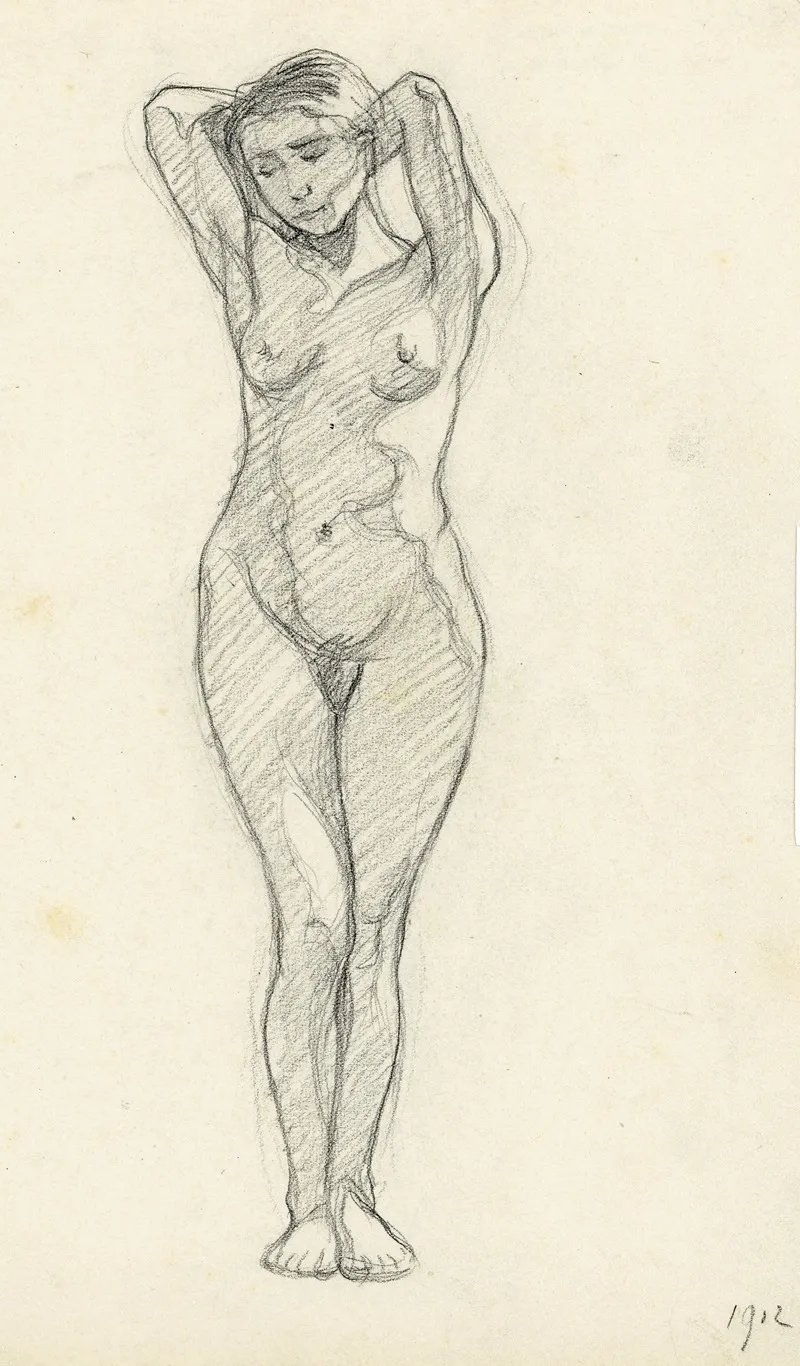 Staande Figuur 24 by Albert Daenens - Canvas Print