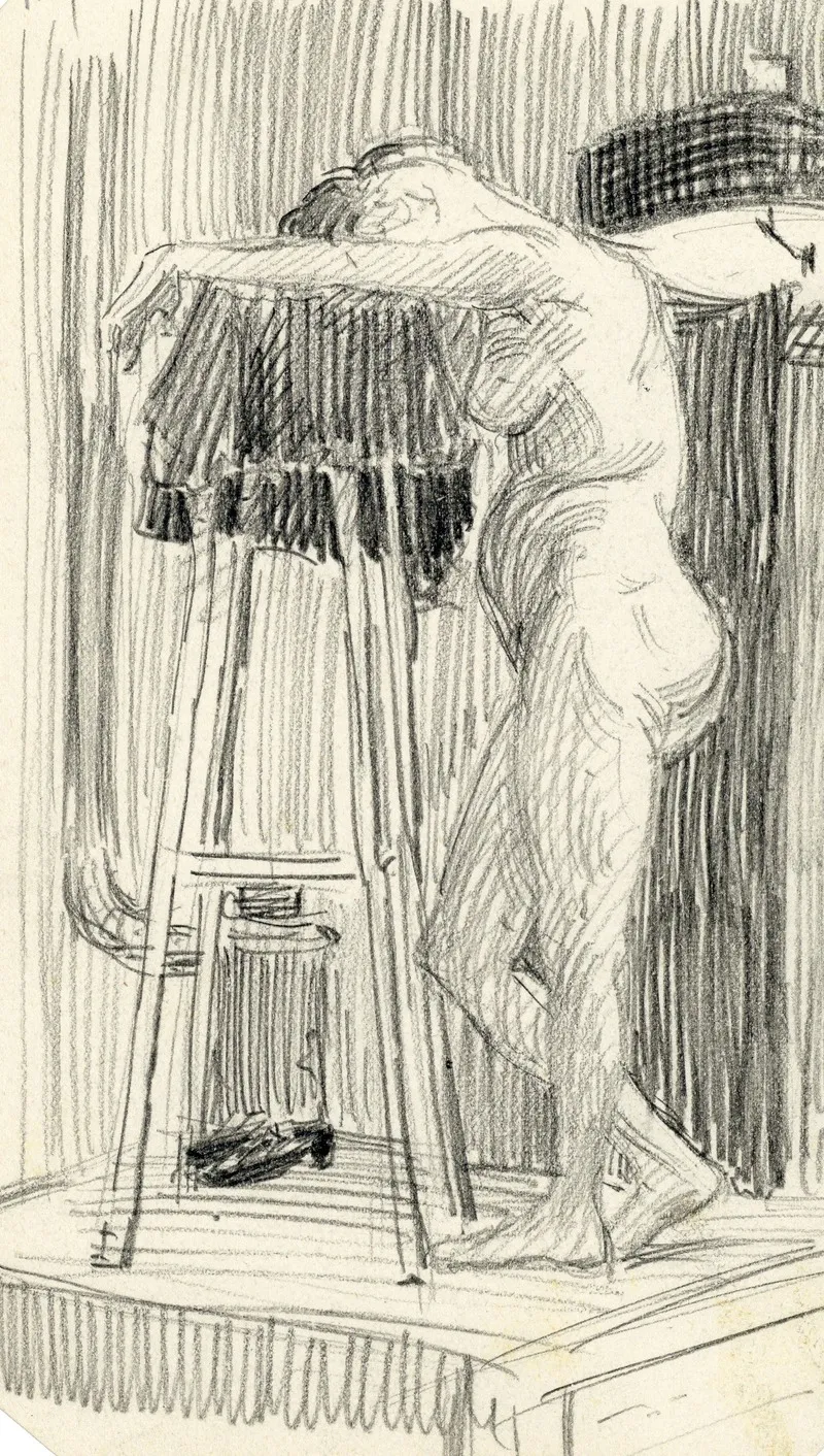 Staande Figuur 27 by Albert Daenens - Canvas Print