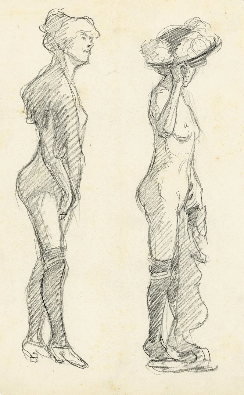 Staande Figuur 32 by Albert Daenens - Canvas Print