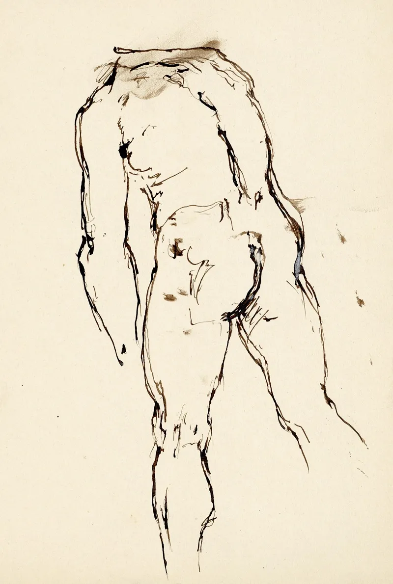 Staande Figuur 37 by Albert Daenens - Canvas Print