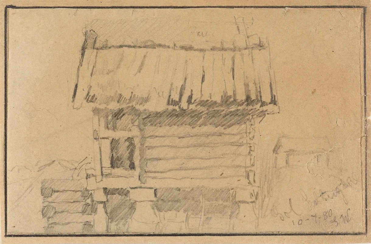 Stabbur Gol In Hallingdal by Gustav Wentzel - Canvas Print