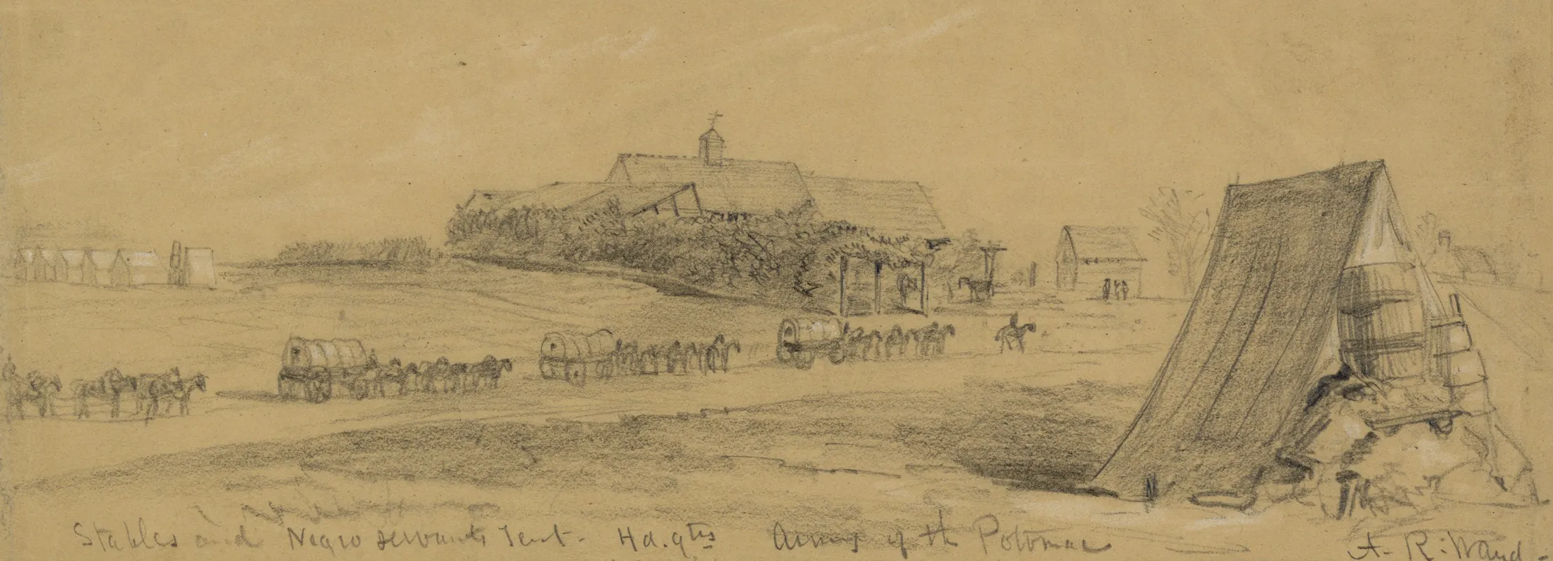 Stables And Negro Servants Tent Hd Qtrs Army Of The Potomac