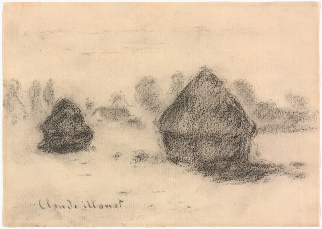 Stacks Of Wheat by Claude Monet - Canvas Print