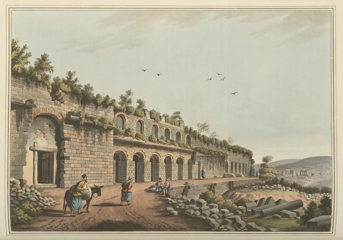 Stadium At Ephesus by Luigi Mayer - Canvas Print