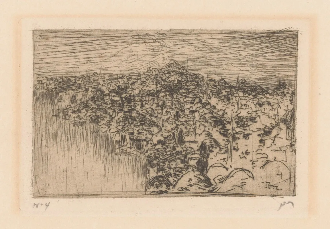 Stadsgezicht Op Constantinopel by Marius Bauer - Canvas Print