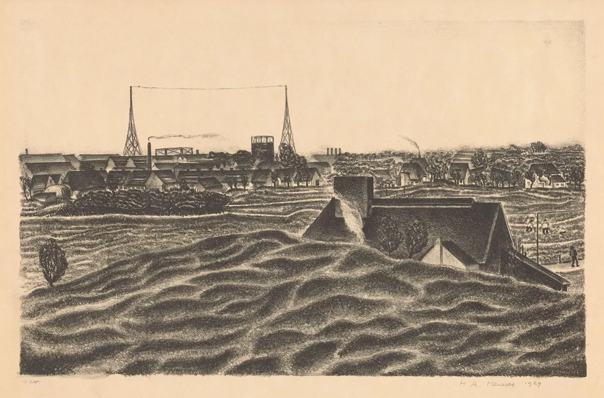 Stadsrand by Henk Henriët - Canvas Print