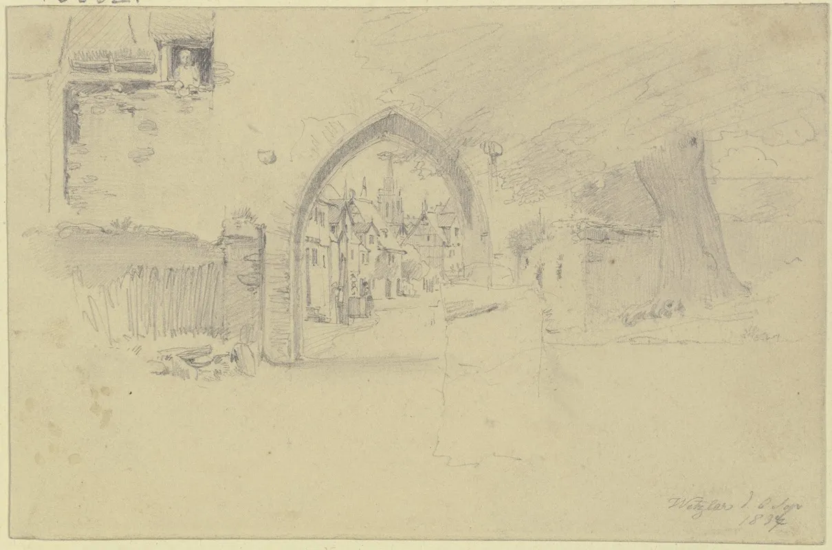 Stadttor Zu Wetzlar by Jakob Fürchtegott Dielmann - Canvas Print