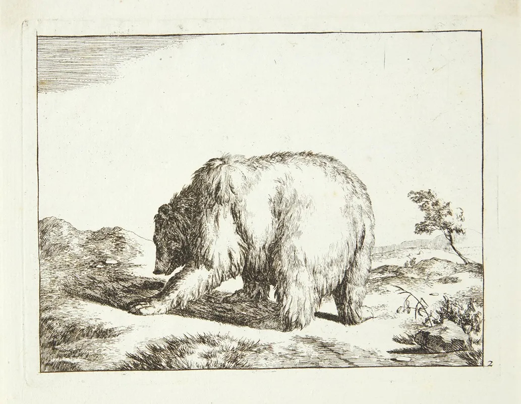 Staende Bjorn Vendt Mod Venstre