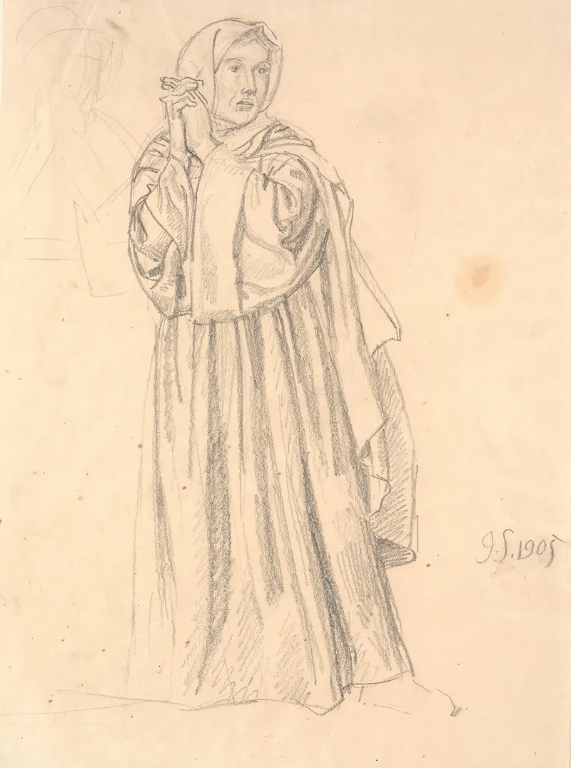 Staende Kvinde by Joakim Skovgaard - Canvas Print