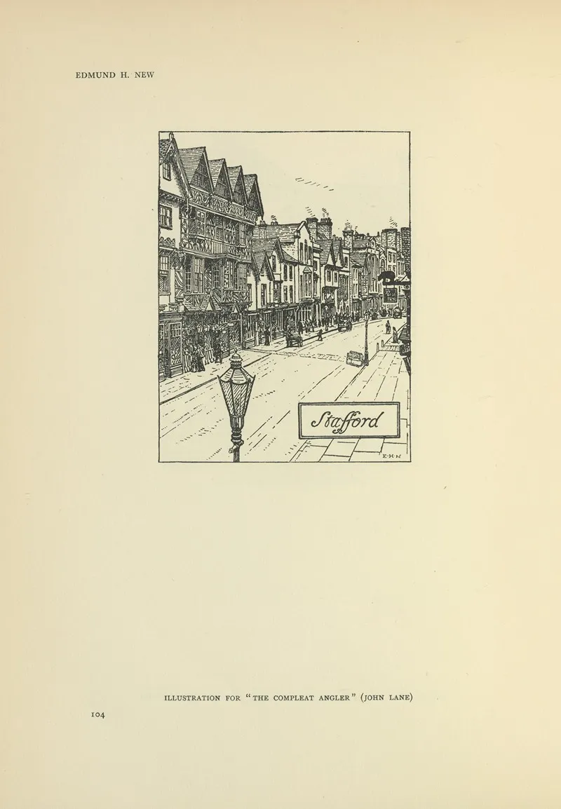 Stafford The Compleat Angler by Edmund Hort New - Canvas Print