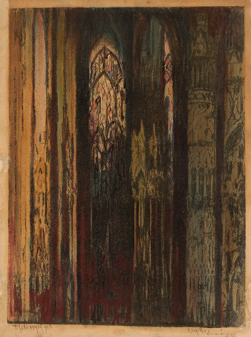 Stained Glass Church Interior