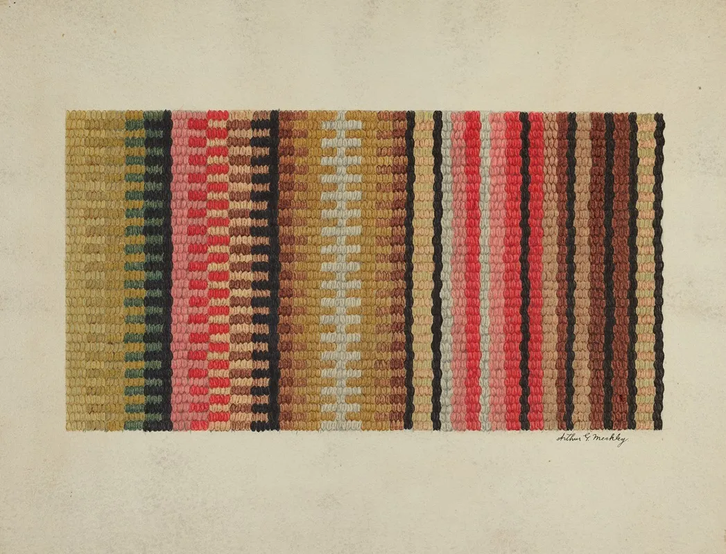 Stair Carpet by Arthur G. Merkley - Canvas Print