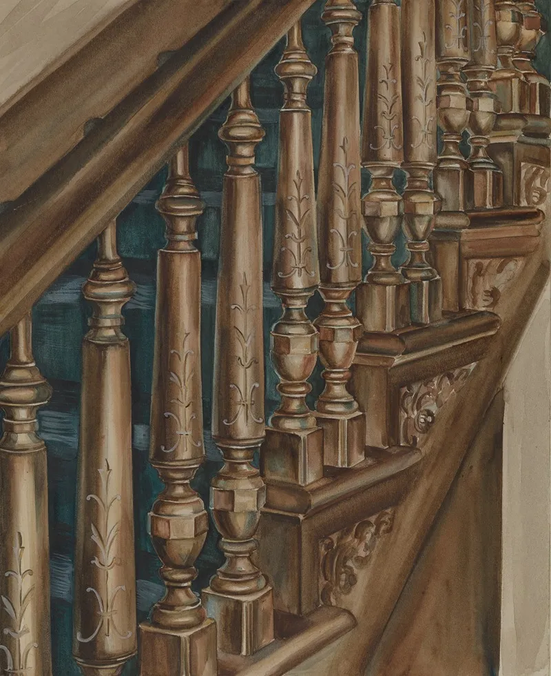 Stair Case by Natalie Simon - Canvas Print