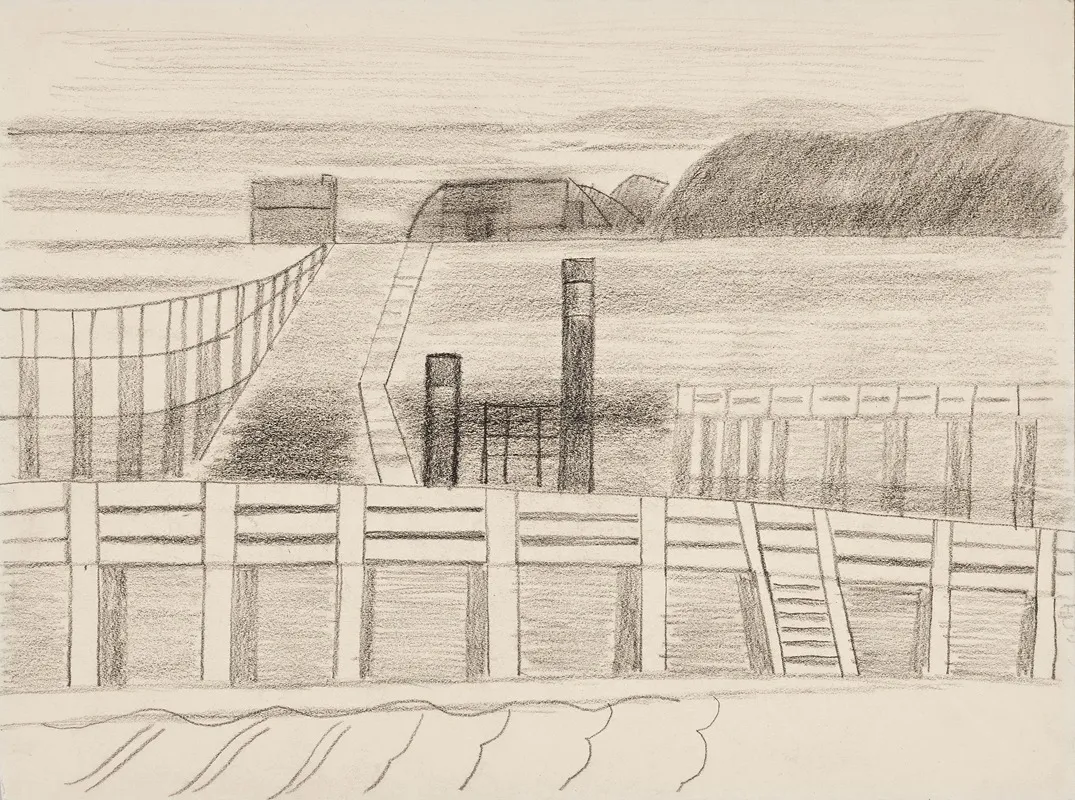 Staketsel En Duinen by Jean Brusselmans - Canvas Print