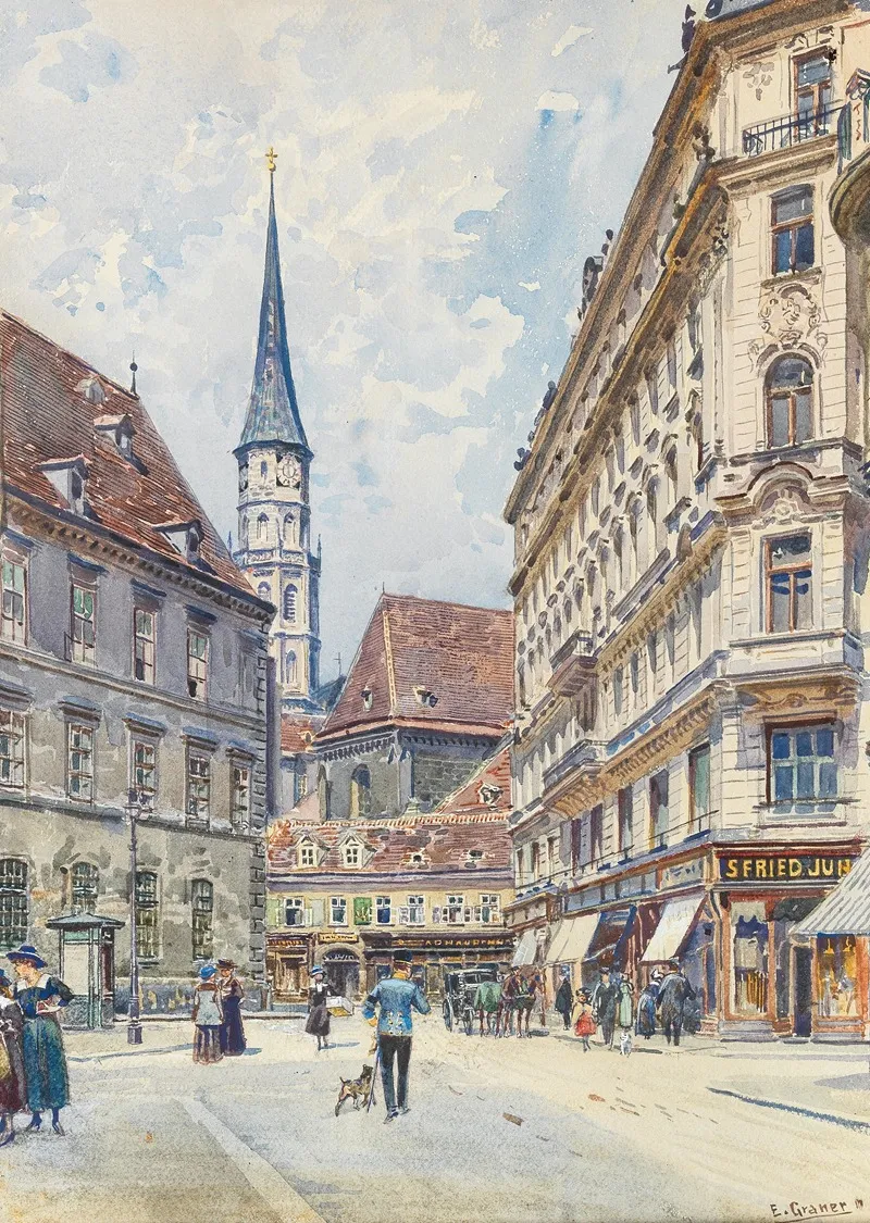 Stallburggasse by Ernst Graner - Canvas Print