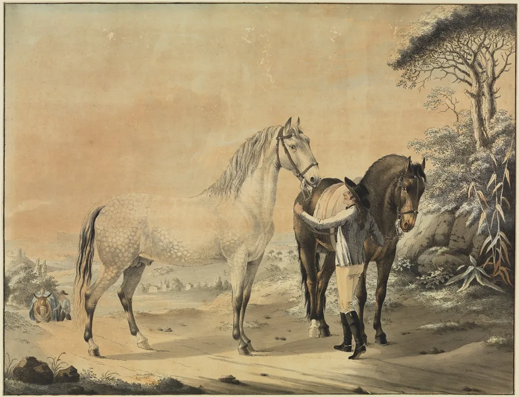 Stallknecht Mit Schimmel Und Rappen