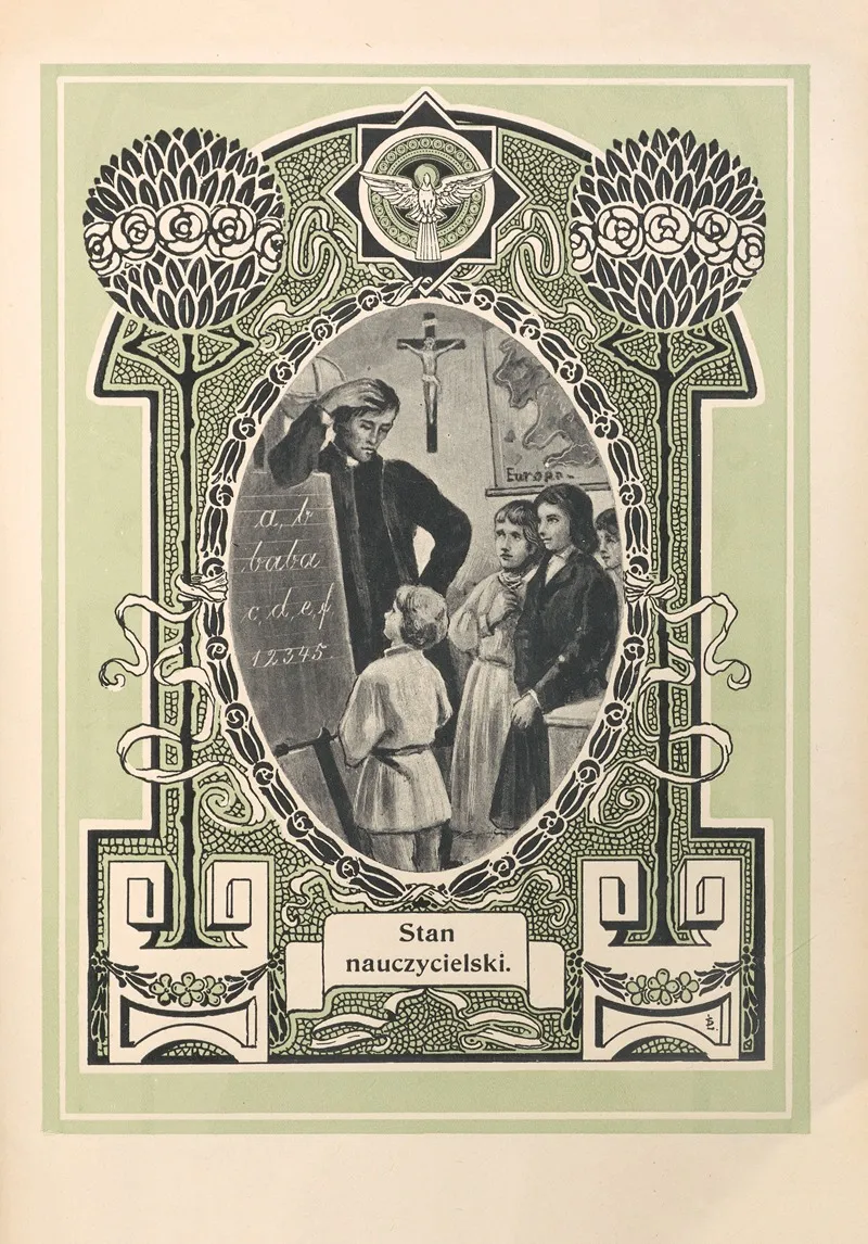 Stan Nauczycielski by Otto Bitschnau - Canvas Print