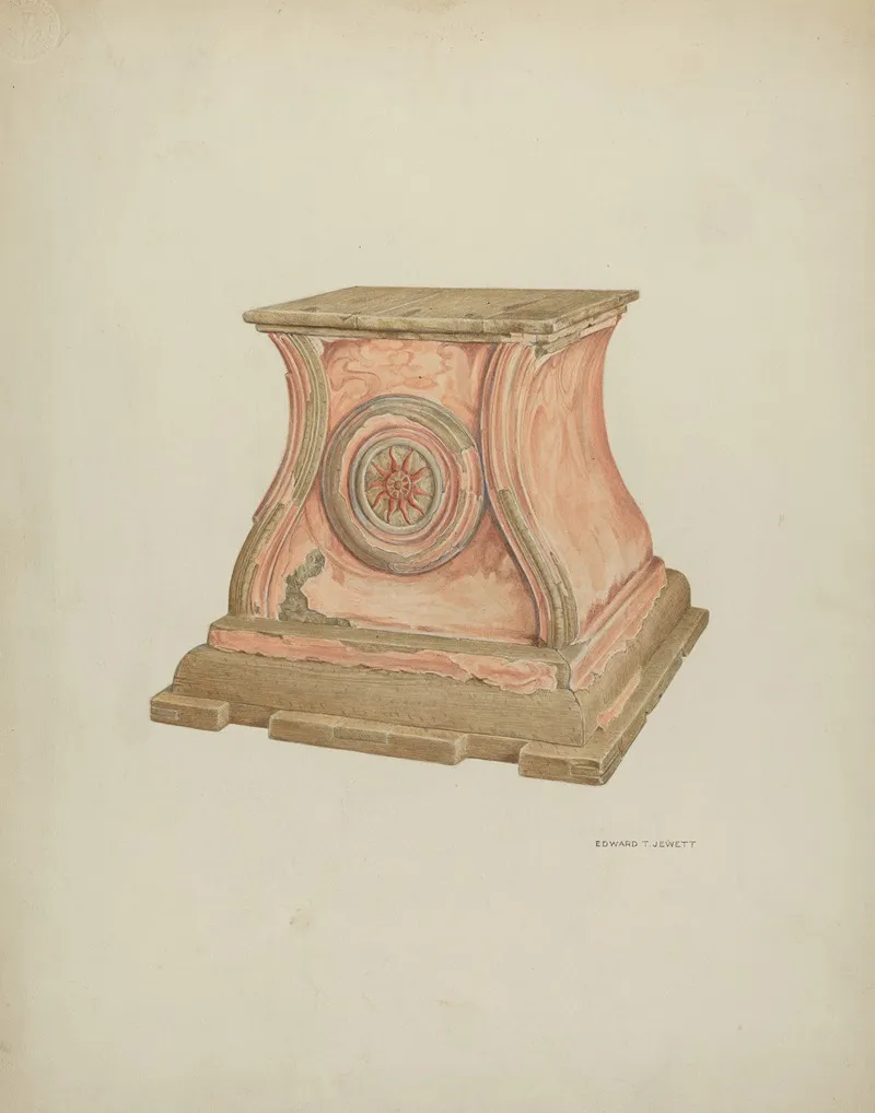 Stand For Baptismal Font 2 by Edward Jewett - Canvas Print