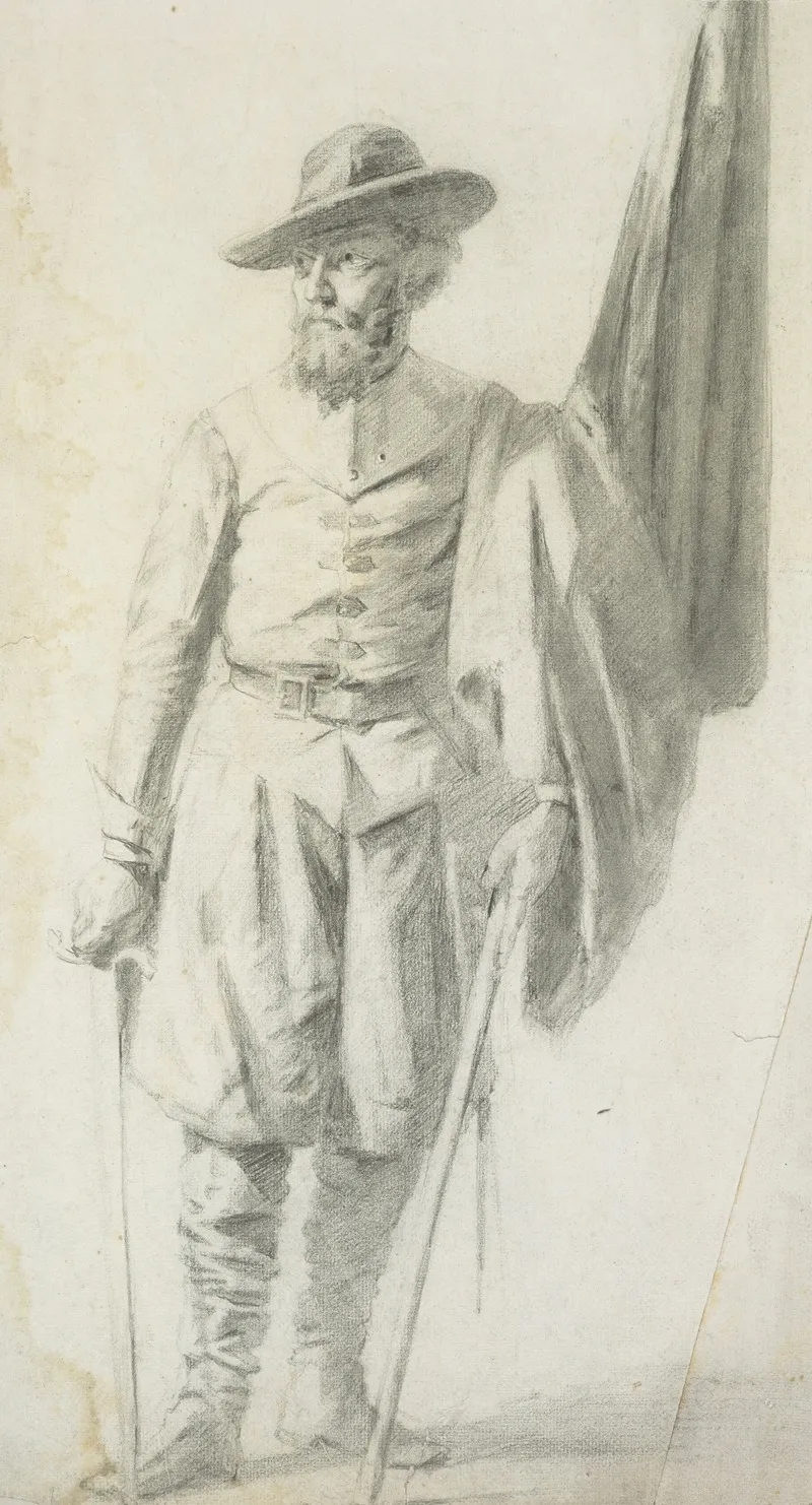 Standard Bearer by Petrus van der Velden - Canvas Print