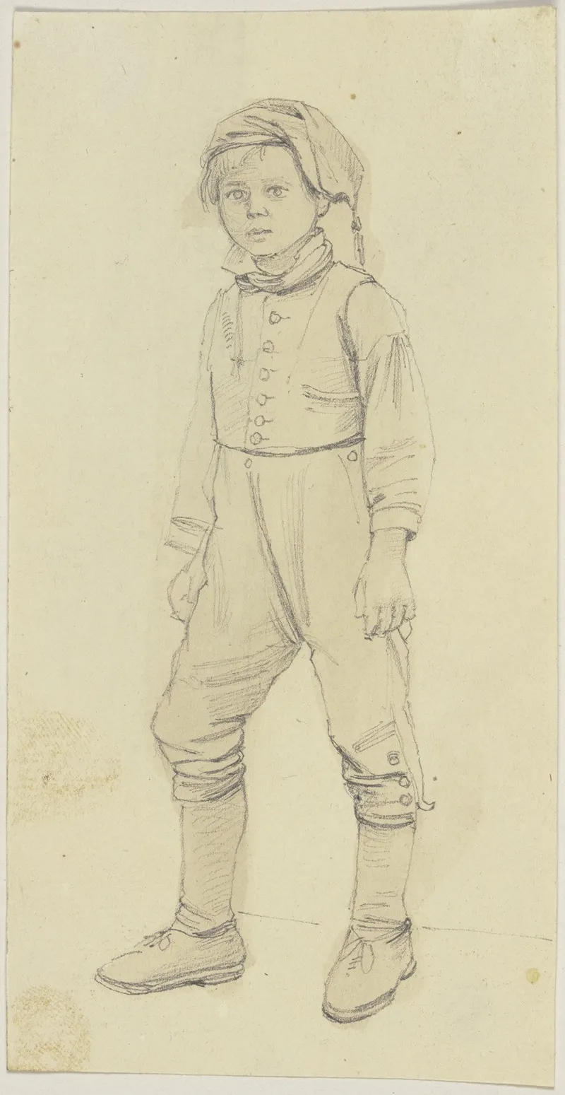 Standing Boy With Cap