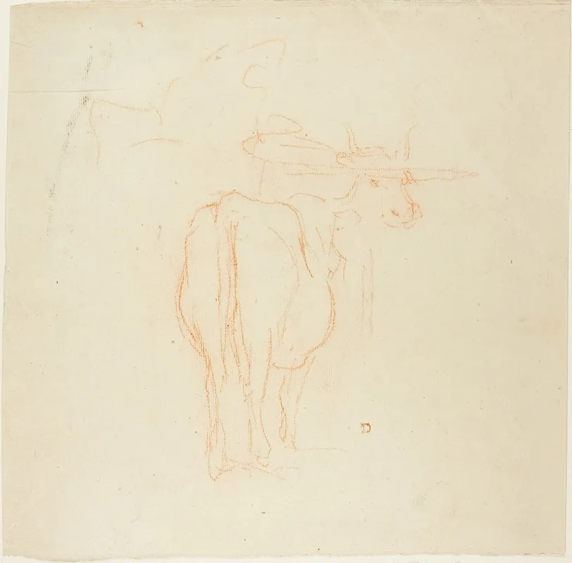 Standing Cattle by Charles François Daubigny - Canvas Print