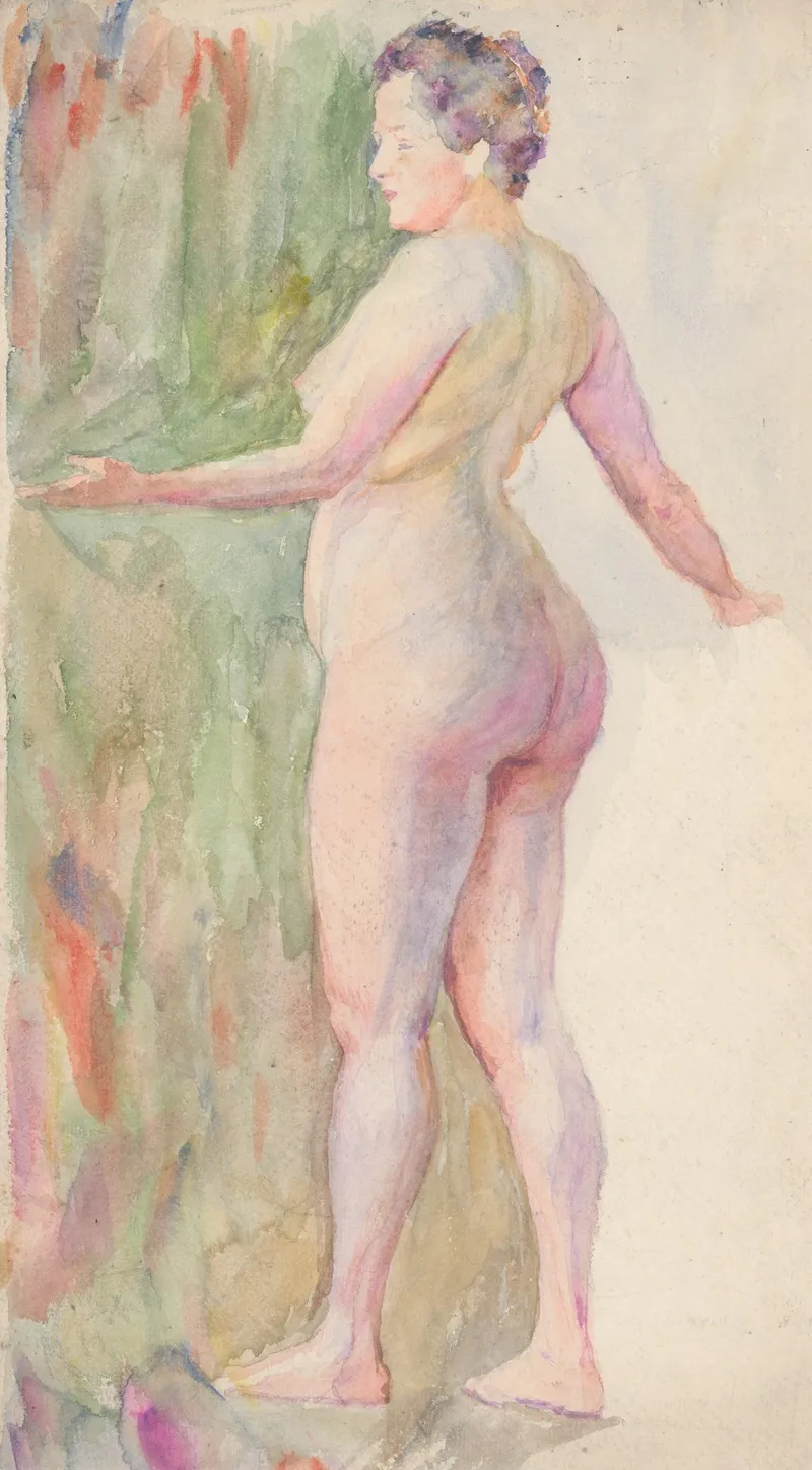 Standing Female Nude 16 by Ivan Žabota - Canvas Print
