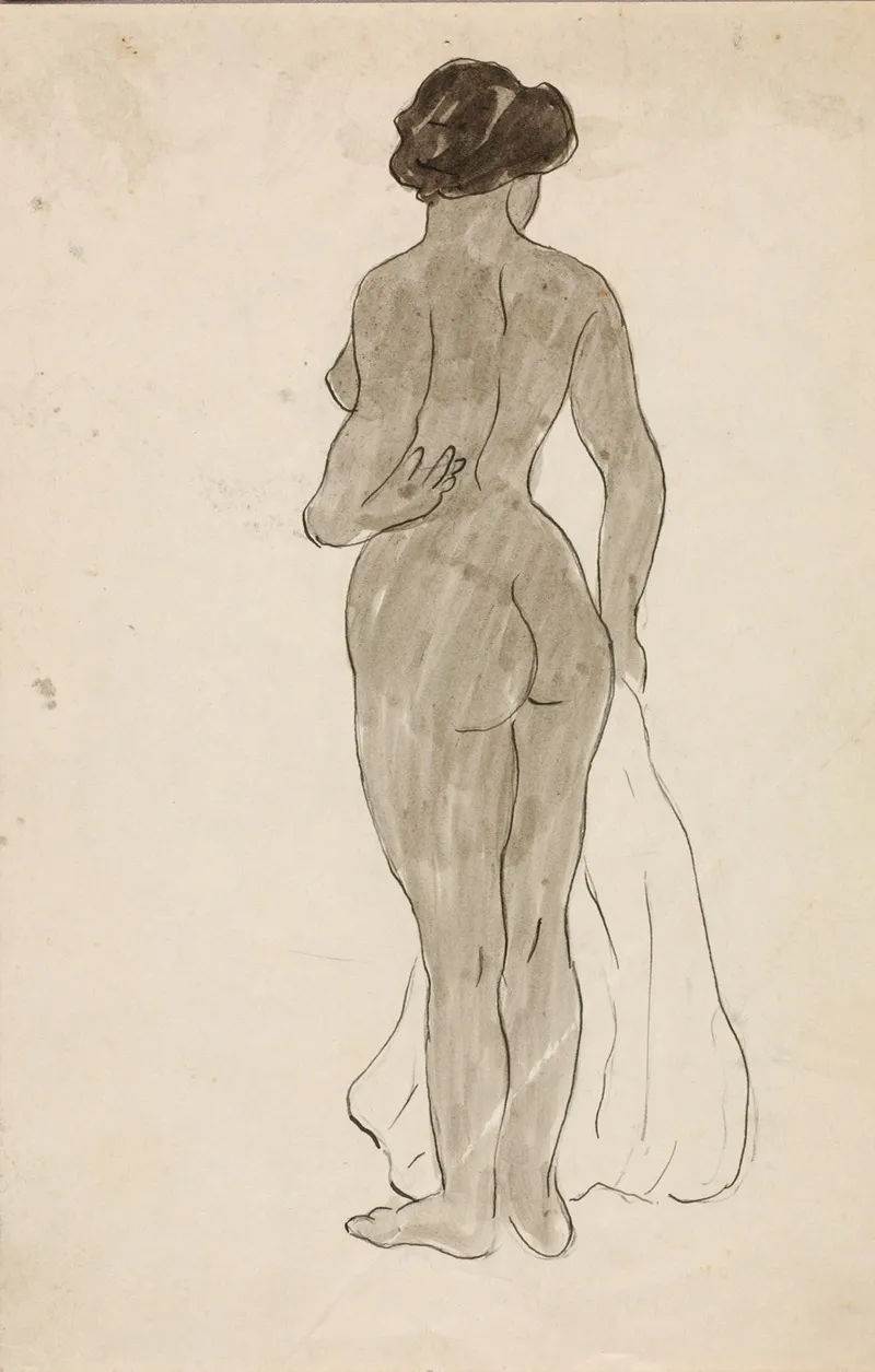 Standing Female Nude 29 by Carl Newman - Canvas Print