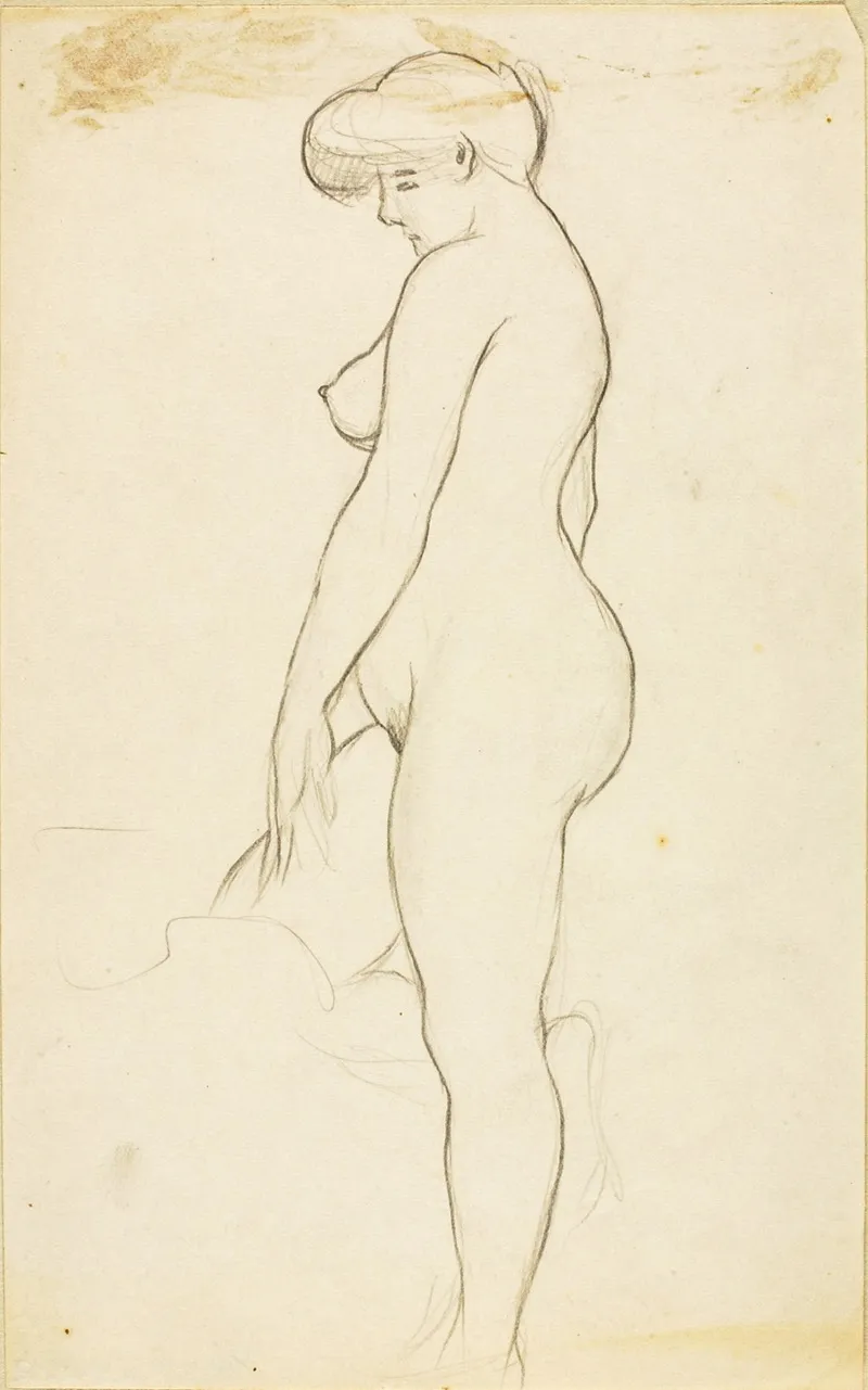 Standing Female Nude 39 by Carl Newman - Canvas Print