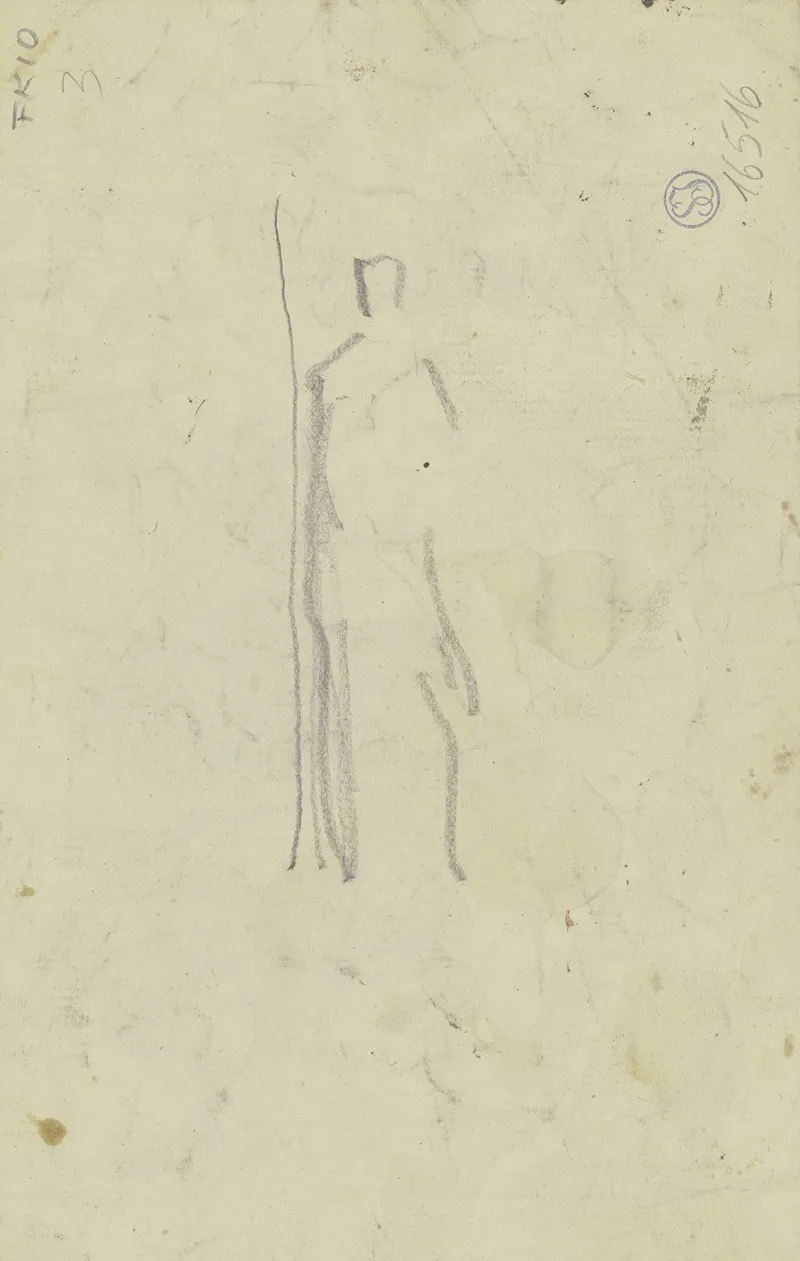 Standing Figure 5 by Otto Scholderer - Canvas Print