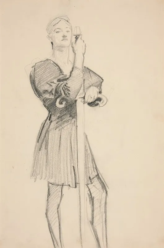 Standing Figure With A Spear
