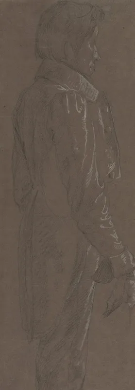 Standing Gentleman Three Quarter Length Profile Facing Right by Anne Louis Girodet-Trioson - Canvas Print