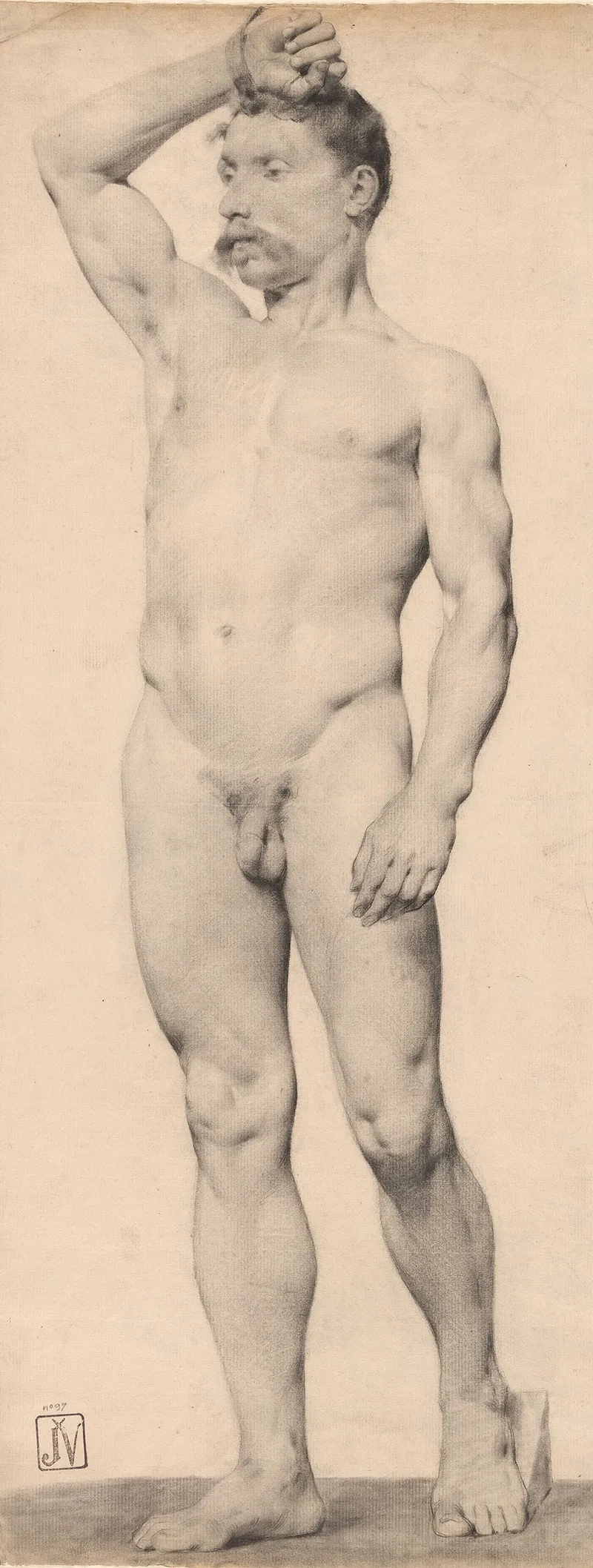 Standing Male Figure 6 by Gustave Boulanger - Canvas Print