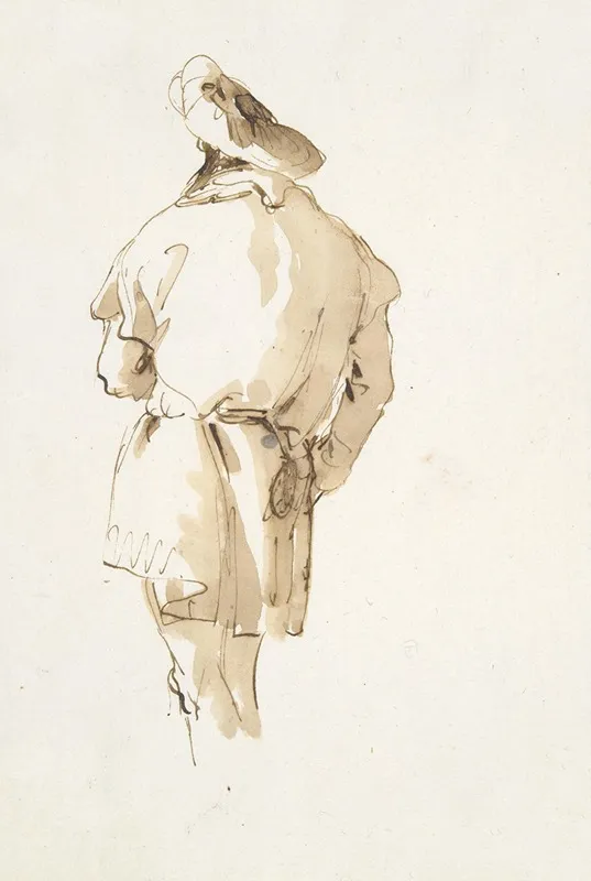 Standing Male Figure Seen From Behind