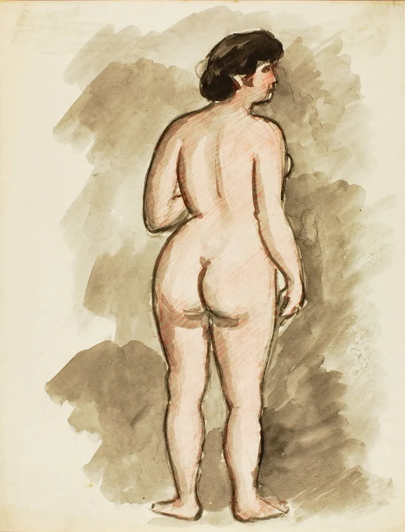 Standing Nude 25 by Carl Newman - Canvas Print