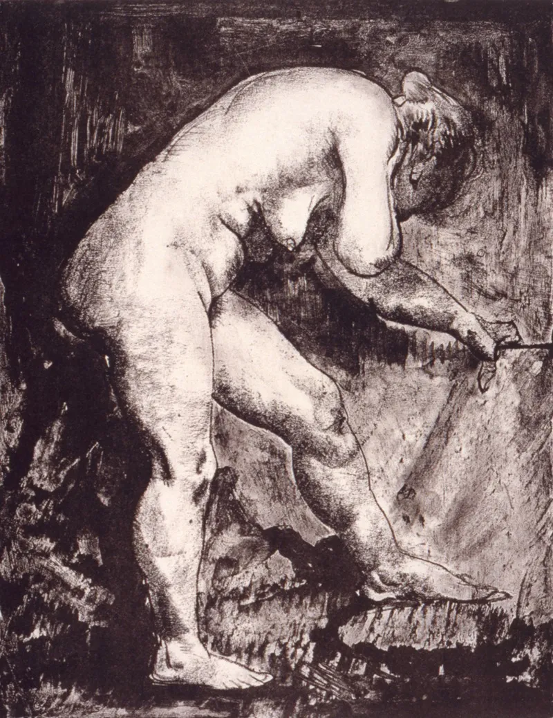 Standing Nude Bending Forward