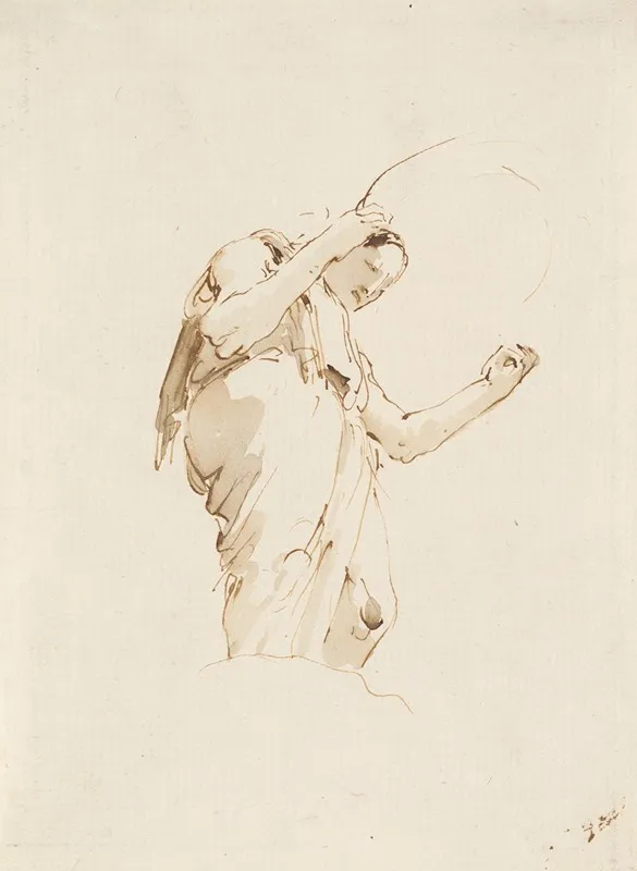 Standing Woman Holding A Hoop
