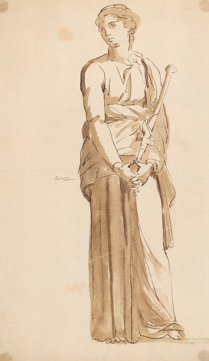 Standing Woman With Folded Hands