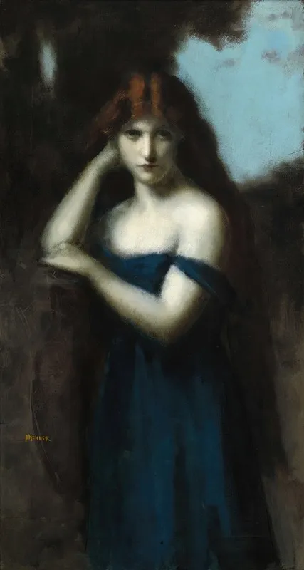 Standing Woman by Jean-Jacques Henner - Canvas Print