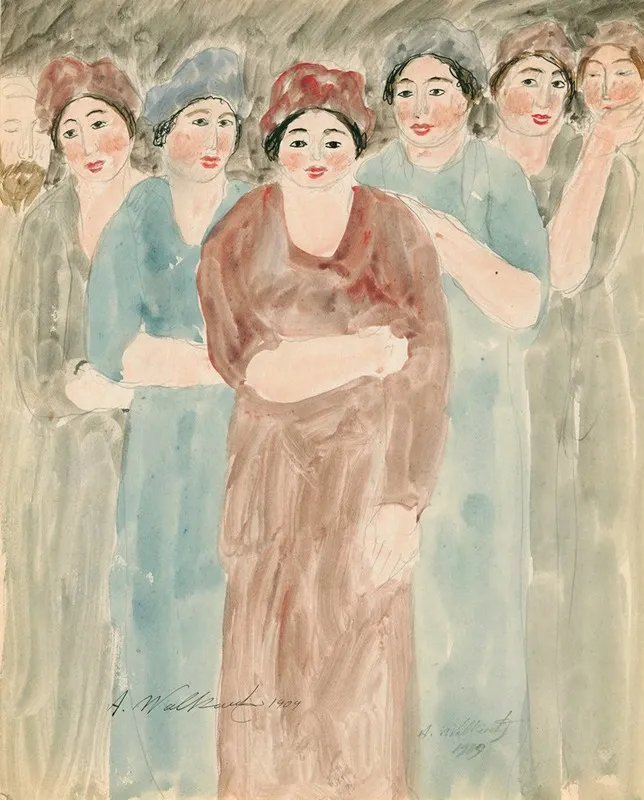 Standing Women by Abraham Walkowitz - Canvas Print