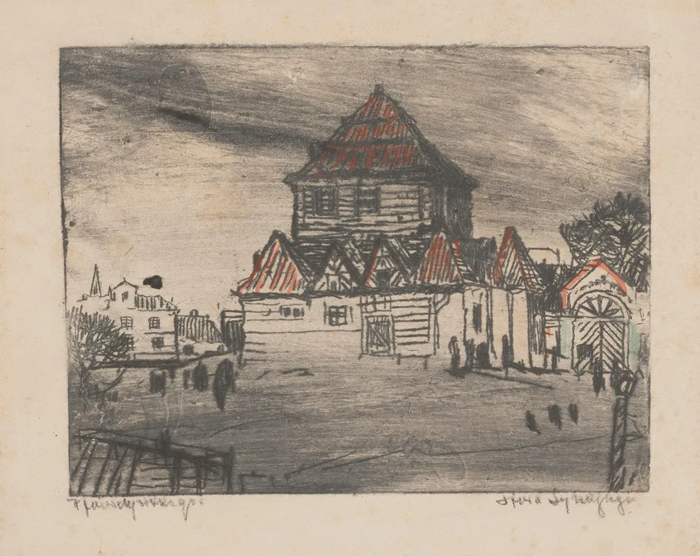 Stara Synagoga by Feliks Jabłczyński - Canvas Print